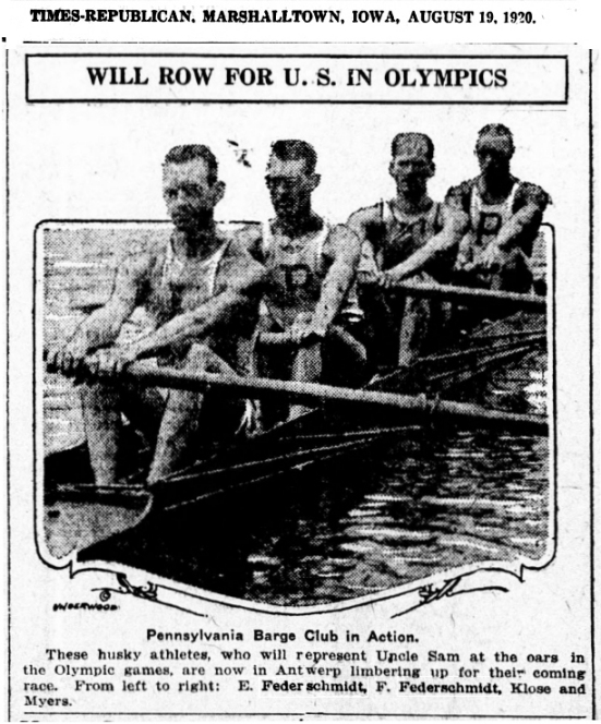 Die Olympia-Mannschaft 1920